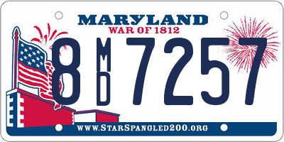 MD license plate 8MD7257