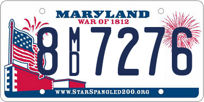 MD license plate 8MD7276