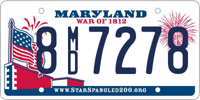 MD license plate 8MD7278