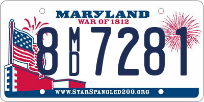 MD license plate 8MD7281
