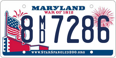 MD license plate 8MD7286