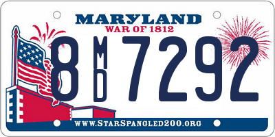 MD license plate 8MD7292