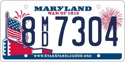 MD license plate 8MD7304