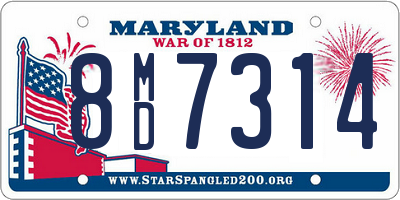 MD license plate 8MD7314