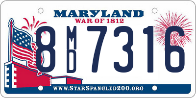 MD license plate 8MD7316