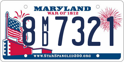 MD license plate 8MD7321