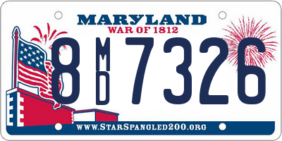 MD license plate 8MD7326