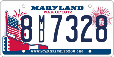 MD license plate 8MD7328