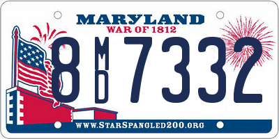 MD license plate 8MD7332