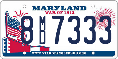 MD license plate 8MD7333