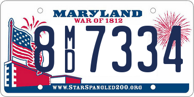 MD license plate 8MD7334