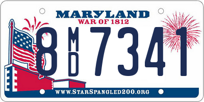 MD license plate 8MD7341