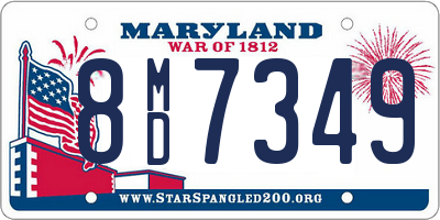 MD license plate 8MD7349