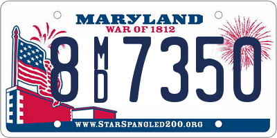 MD license plate 8MD7350