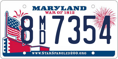 MD license plate 8MD7354