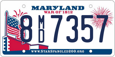 MD license plate 8MD7357