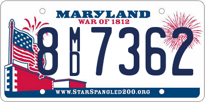 MD license plate 8MD7362