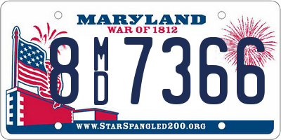 MD license plate 8MD7366