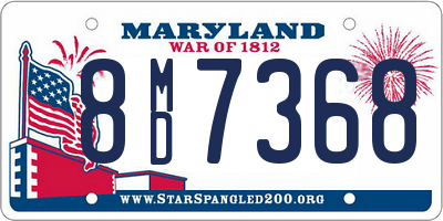 MD license plate 8MD7368