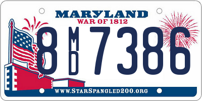 MD license plate 8MD7386