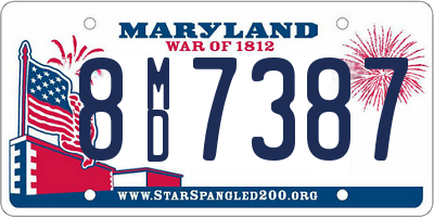 MD license plate 8MD7387