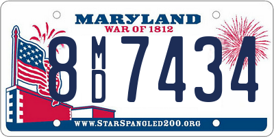 MD license plate 8MD7434