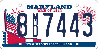 MD license plate 8MD7443