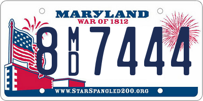 MD license plate 8MD7444