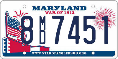 MD license plate 8MD7451