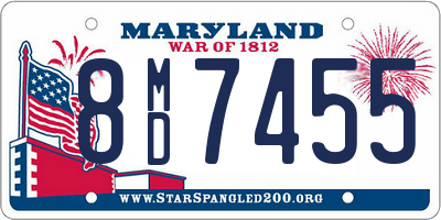 MD license plate 8MD7455