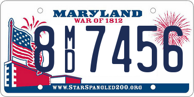 MD license plate 8MD7456