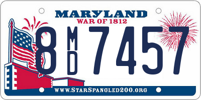 MD license plate 8MD7457