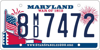 MD license plate 8MD7472