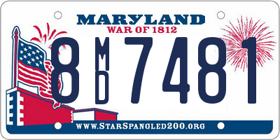 MD license plate 8MD7481