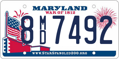 MD license plate 8MD7492