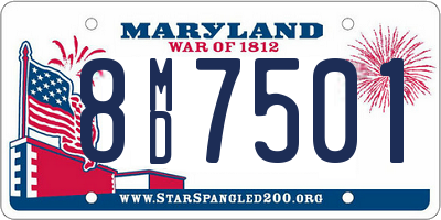 MD license plate 8MD7501