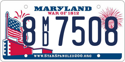 MD license plate 8MD7508