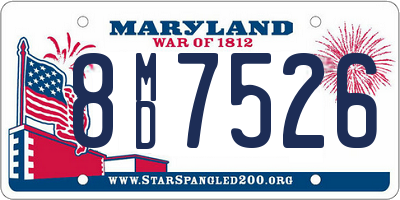 MD license plate 8MD7526