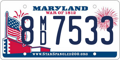 MD license plate 8MD7533