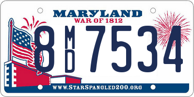 MD license plate 8MD7534