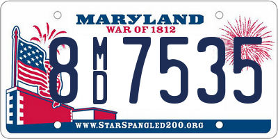 MD license plate 8MD7535