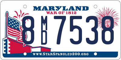 MD license plate 8MD7538