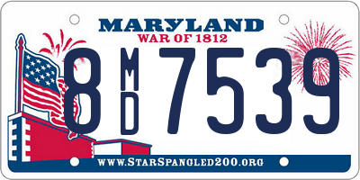 MD license plate 8MD7539