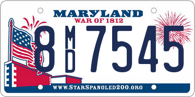 MD license plate 8MD7545