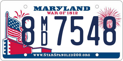 MD license plate 8MD7548