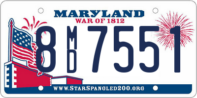 MD license plate 8MD7551