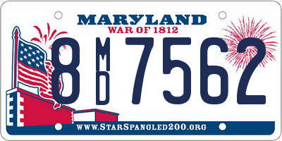 MD license plate 8MD7562