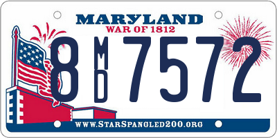 MD license plate 8MD7572