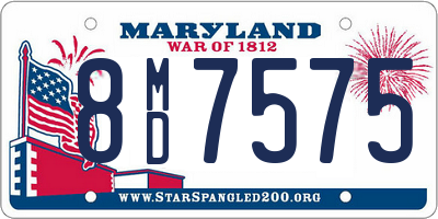 MD license plate 8MD7575