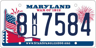 MD license plate 8MD7584